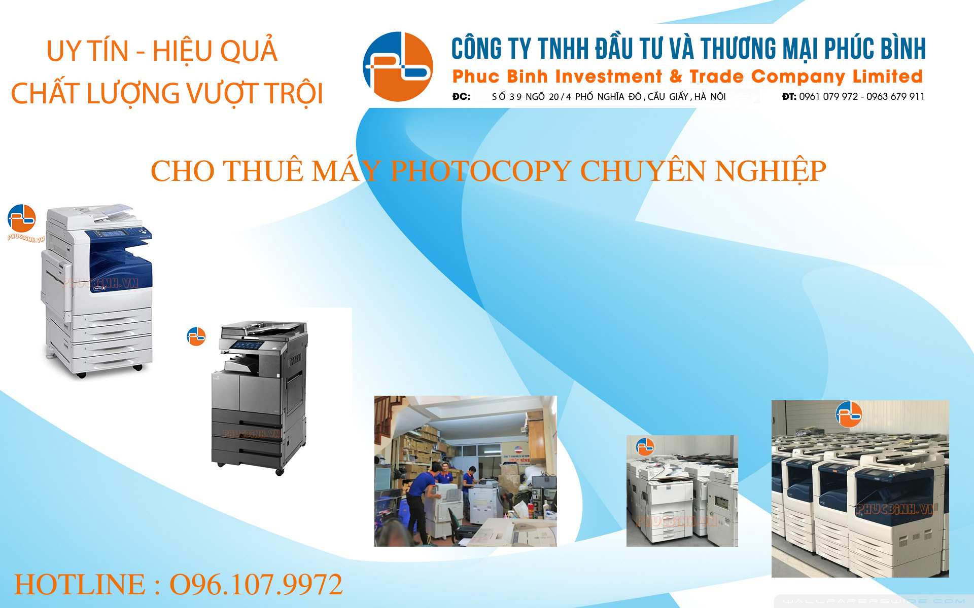 Cho thuê máy photocopy tại Hà Nội uy tín